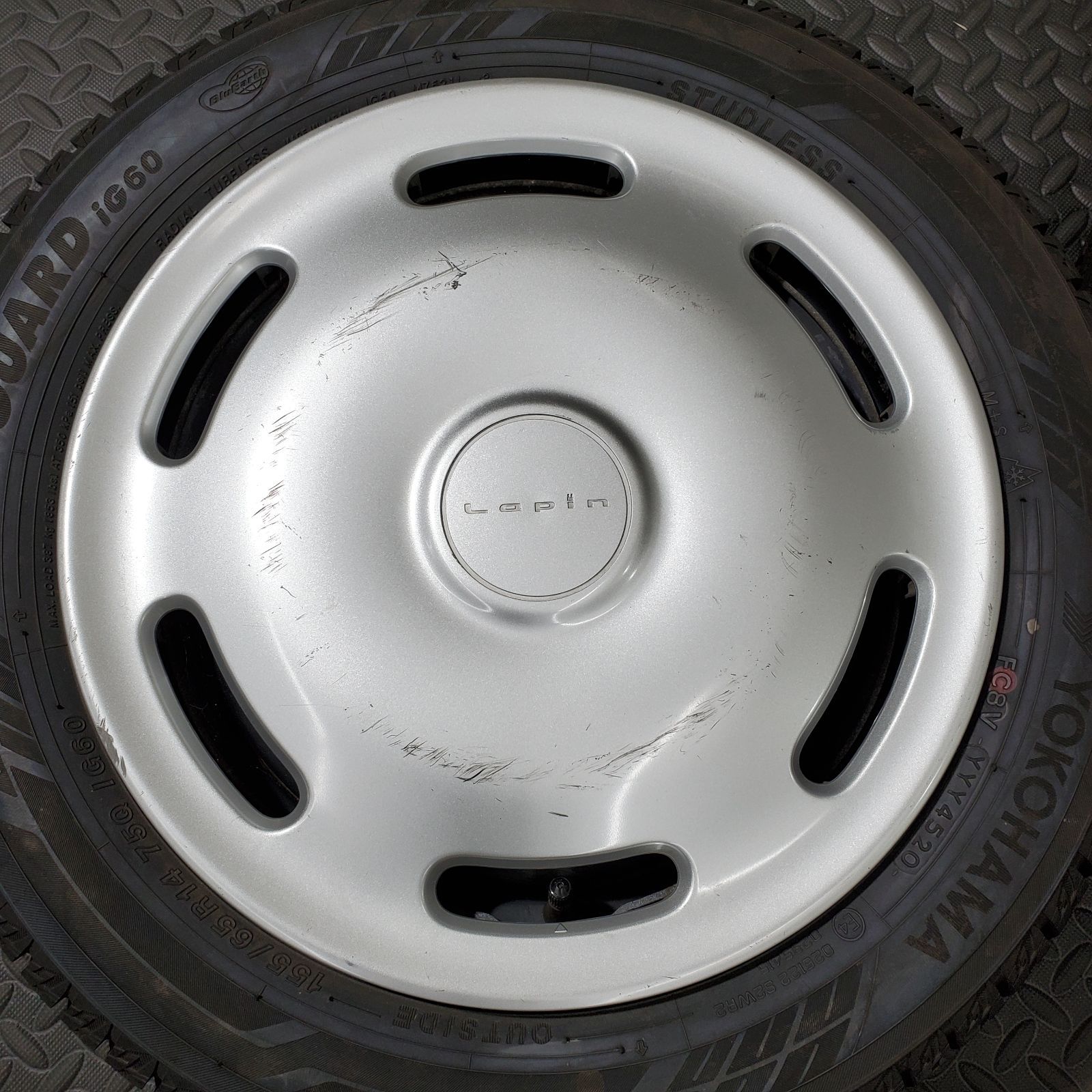 20年製 155 65 R 14 ヨコハマ アイスガード iG 60 スズキ ラパン スタッドレスタイヤ 1250