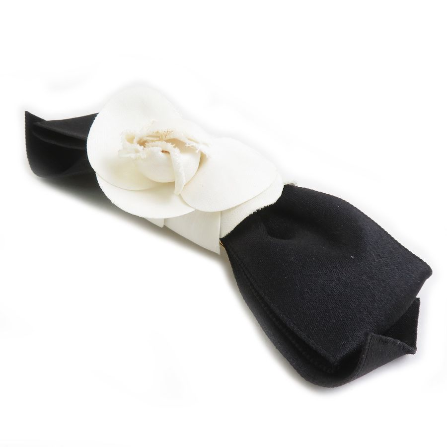 シャネル CHANEL バレッタ カメリア リボン