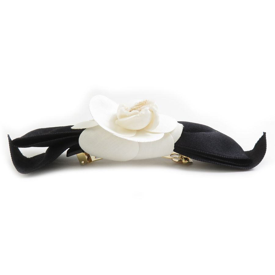 シャネル CHANEL バレッタ カメリア リボン - メルカリ