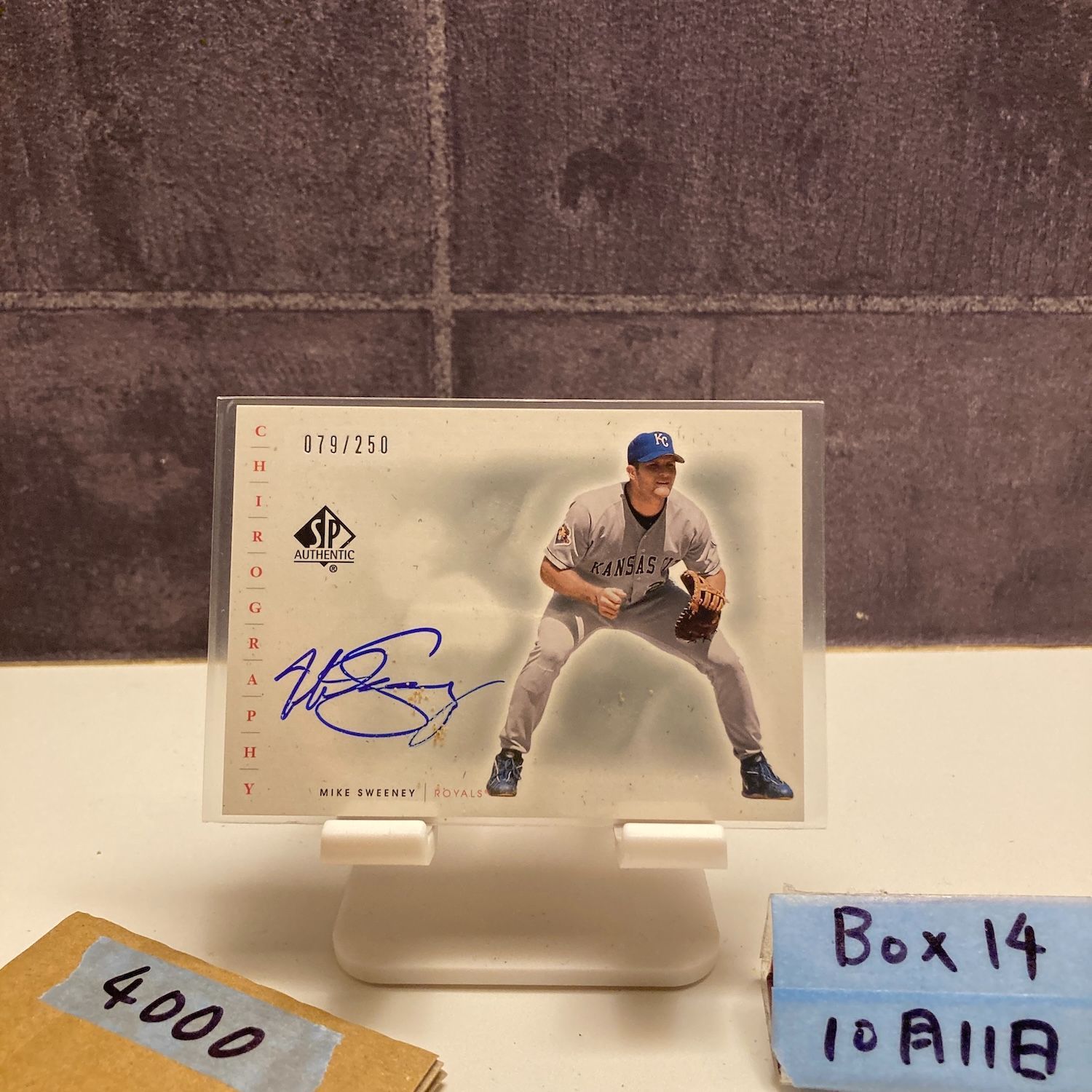 1999 Upper Deck SP Authentic Mike Sweeney 079/250 直筆サインカード