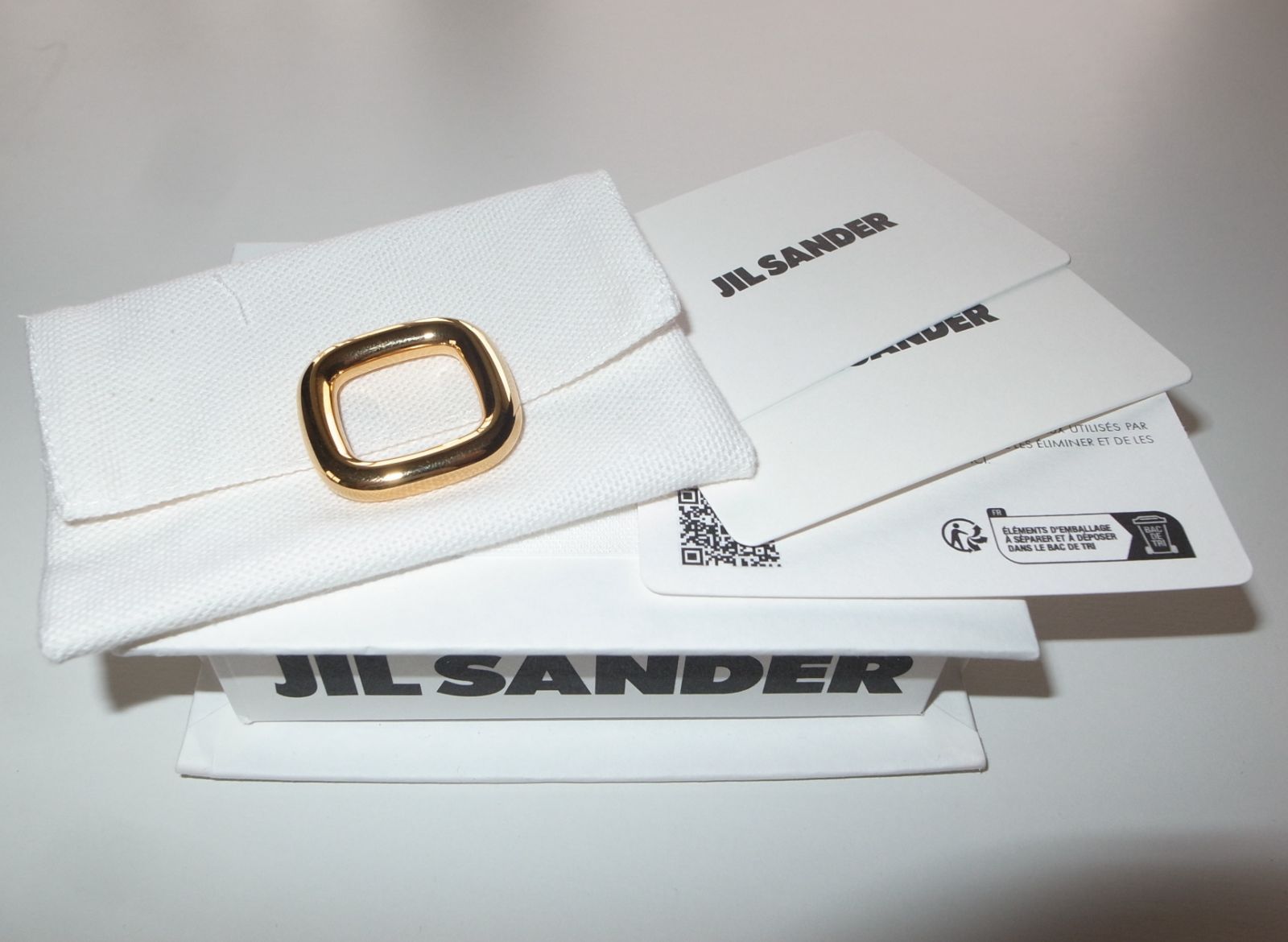 JIL SANDER スクエア リング 指輪 inlay ring 2 ジルサンダー RING 指輪 スクエア リング M ジルサンダー RING 指輪