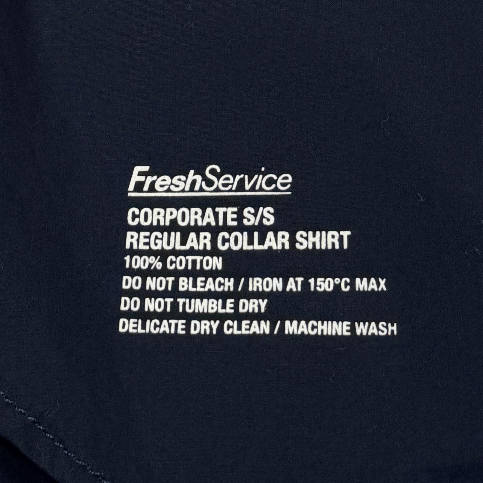 参考上代15400円 FreshService S REGULAR COLLAR SHIRT レギュラー シャツ 長袖シャツ フレッシュサービス FSW-22-SH-103 ネイビー F 3231 M