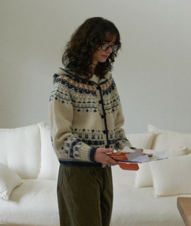 ウラゴ ニット カーディガン アイボリー