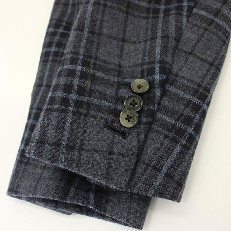 イザイア ISAIA CORTINA テーラードジャケット チェック カシミヤ混