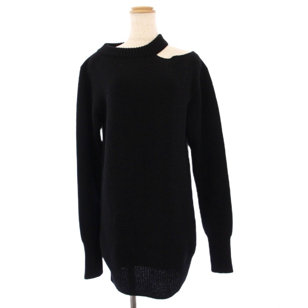 サカイ sacai ショルダーカットニット セーター 長袖 ロング 3 黒 22