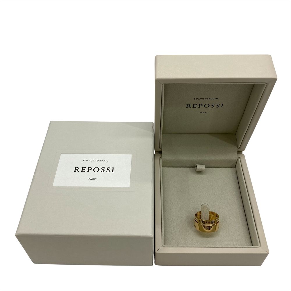 レポシ REPOSSI Berbere ベルベル 2連 リング 指輪 #57 K18PG 10.8g