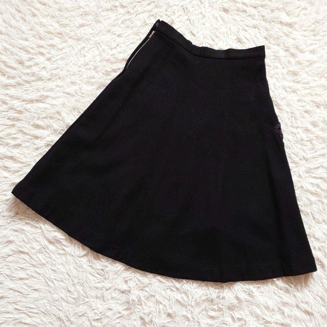 希少 ノワールケイニノミヤ コムデギャルソン アート 刺繍 フレア