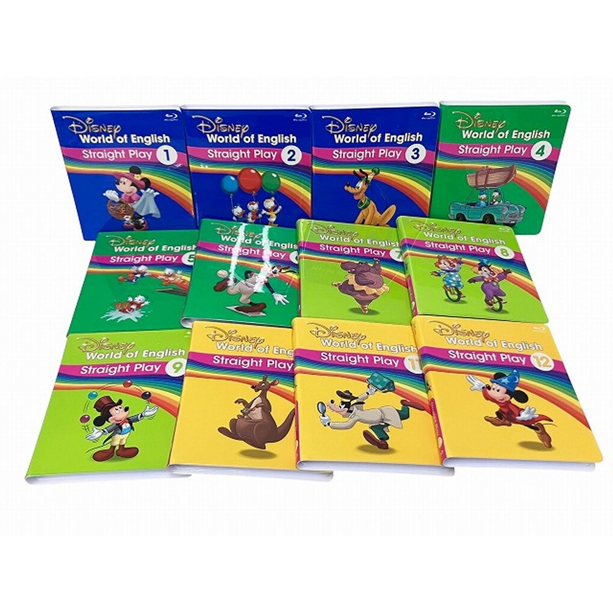 2021年購入　DWE ディズニー英語　ストレートプレイ　全12巻 DWE 2021年頃 ストレートプレイ 12巻セット ディズニー 英語 Blu-ray版