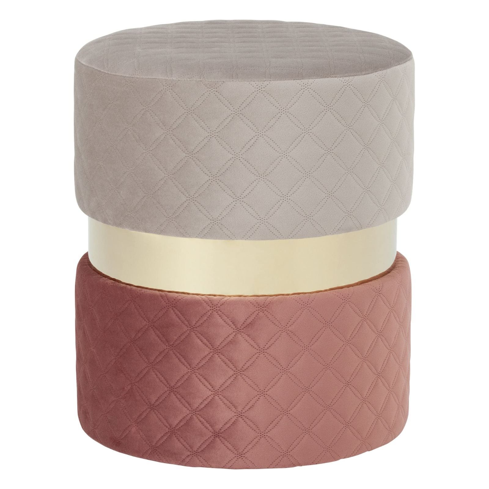 フランフラン ジェム Francfranc スツール グレーxピンク 椅子 メイクスツール