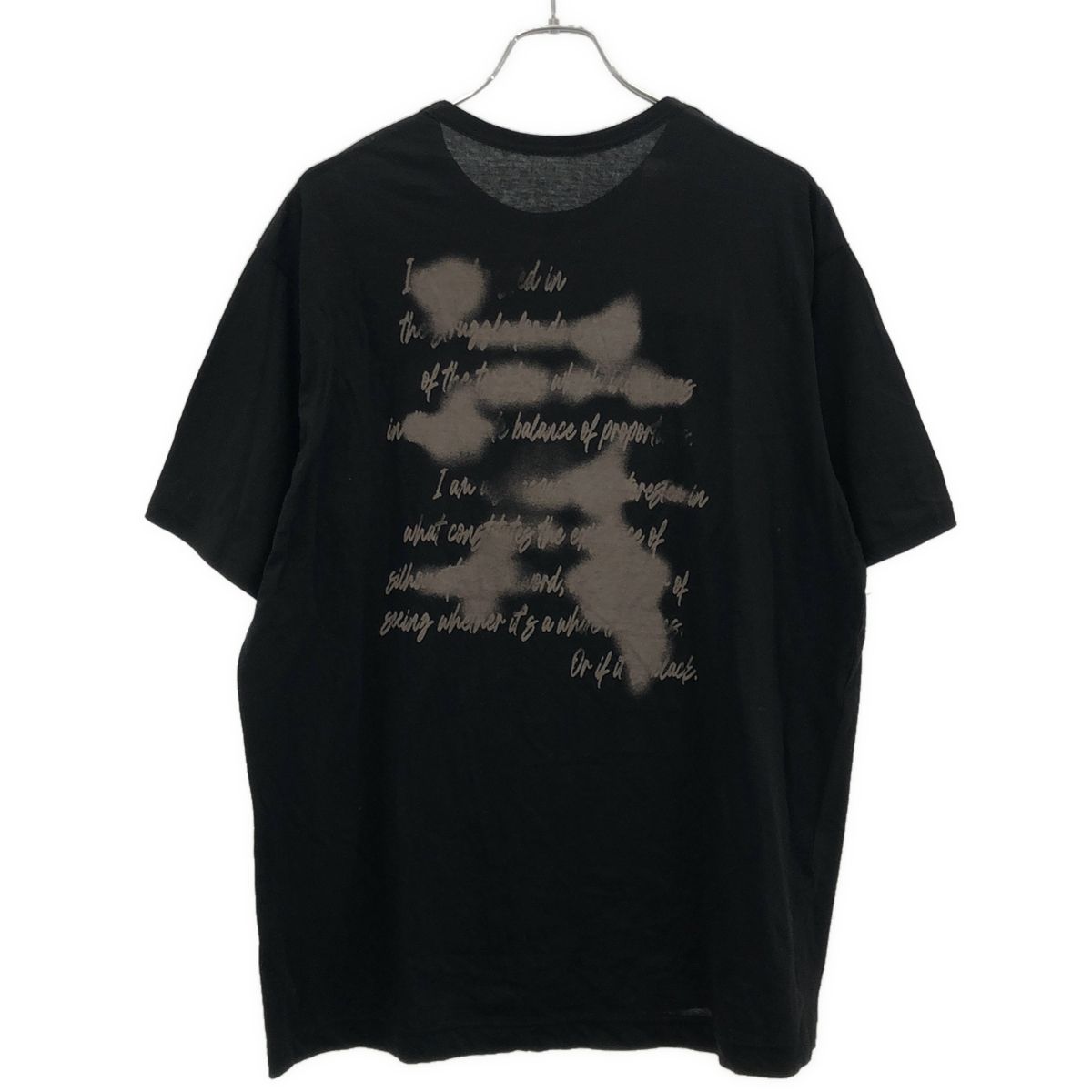 Yohji Yamamoto ヨウジヤマモト 25SS バックレタリングTシャツ FP-T98-093 ブラック 2 Yohji Yamamoto ヨウジヤマモト 25SS バックレタリングTシャツ FP-T98