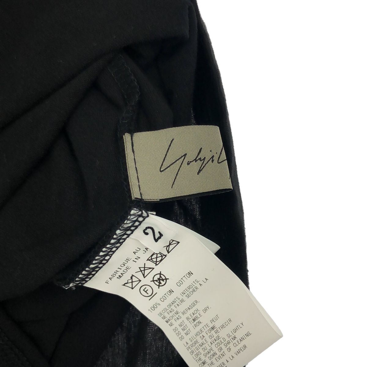 Yohji Yamamoto ヨウジヤマモト 25SS バックレタリングTシャツ FP-T98-093 ブラック 2 Yohji Yamamoto ヨウジヤマモト 25SS バックレタリングTシャツ FP-T98
