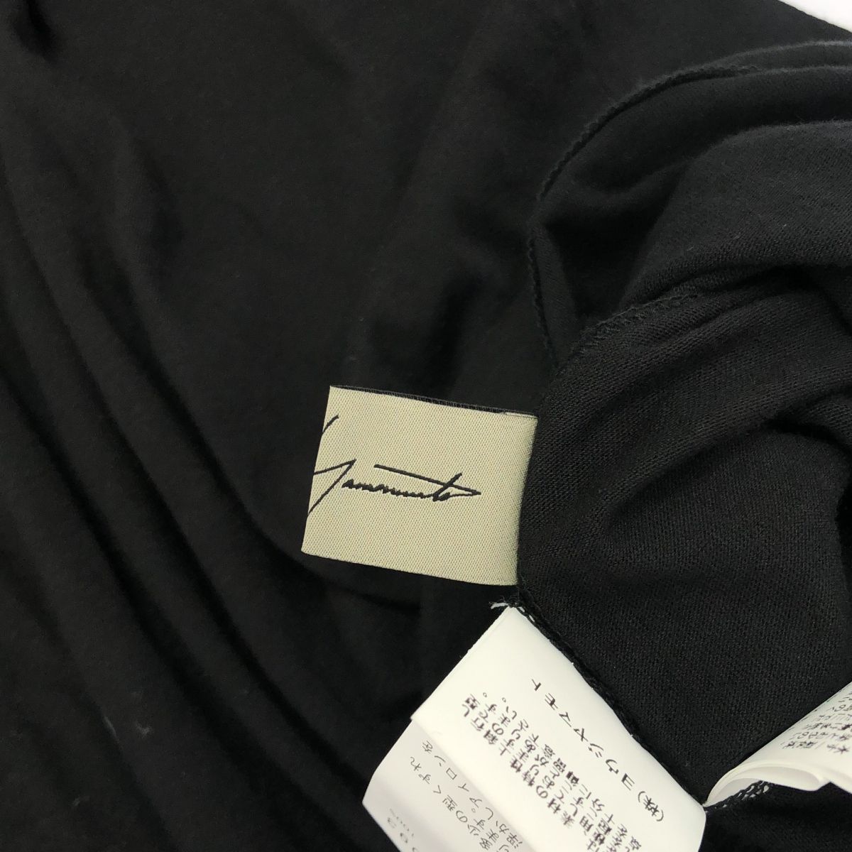 Yohji Yamamoto ヨウジヤマモト 25SS バックレタリングTシャツ FP-T98-093 ブラック 2 Yohji Yamamoto ヨウジヤマモト 25SS バックレタリングTシャツ FP-T98