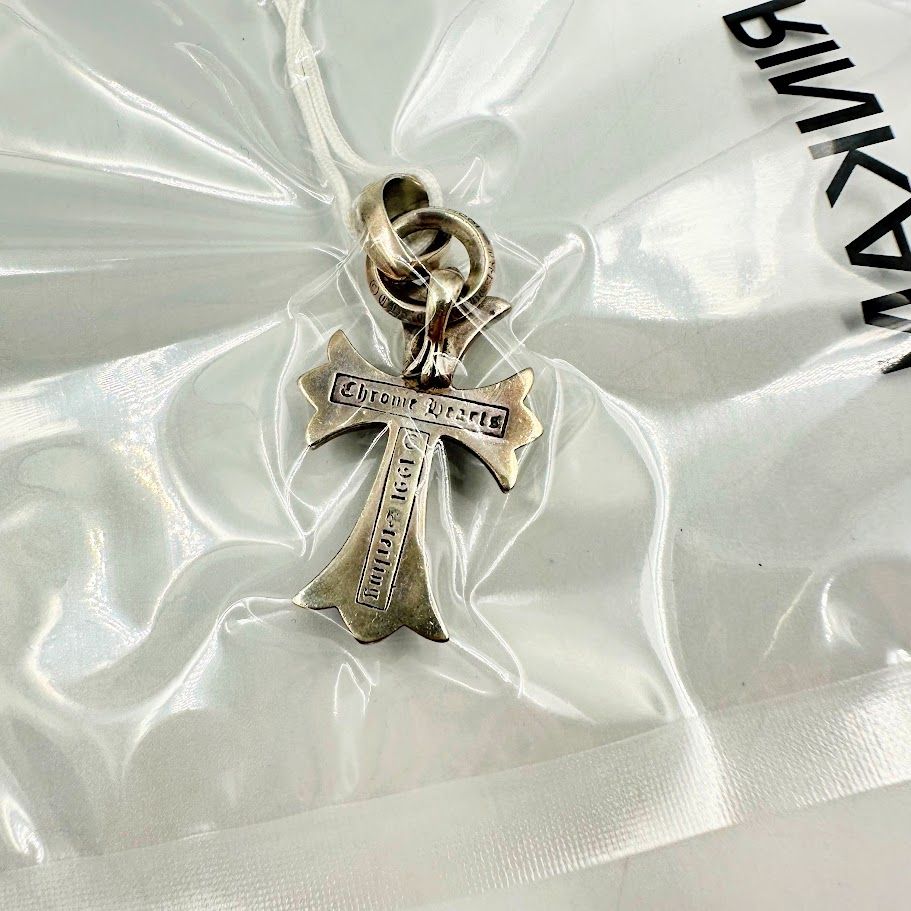 クロムハーツ CH CRS SMLCHクロスWベイル ネックレストップ RINKAN鑑定書付き