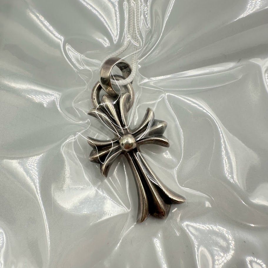 クロムハーツ CH CRS SMLCHクロスWベイル ネックレストップ RINKAN鑑定書付き