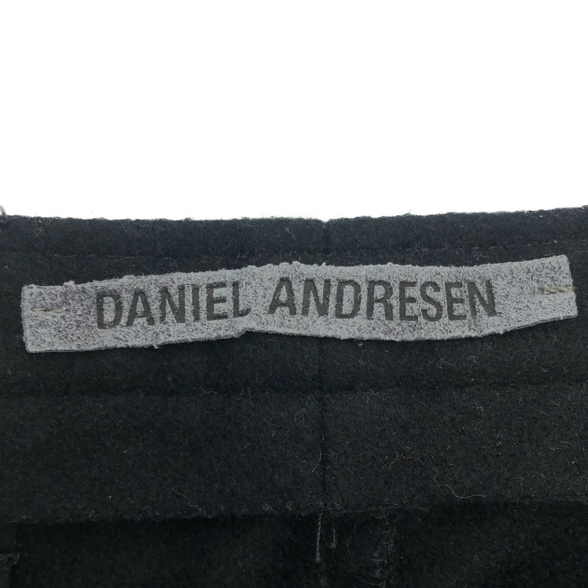 DANIEL ANDRESEN ダニエル アンドレセン 12AW ウールメルトン スリムフィットトラウザーパンツ  ブラック 46 メンズ DANIEL ANDRESEN ダニエル アンドレセン 12AW ウールメルトン