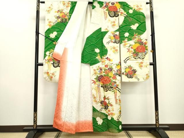 平和屋着物□豪華振袖 平和屋着物▽豪華振袖 駒刺繍 枝花