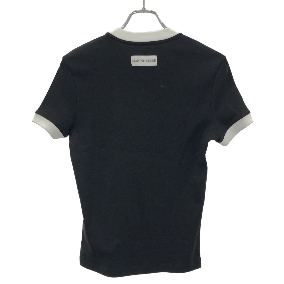 Marine Serre マリーン セル ムーンロゴ Tシャツ ブラック ホワイト M 