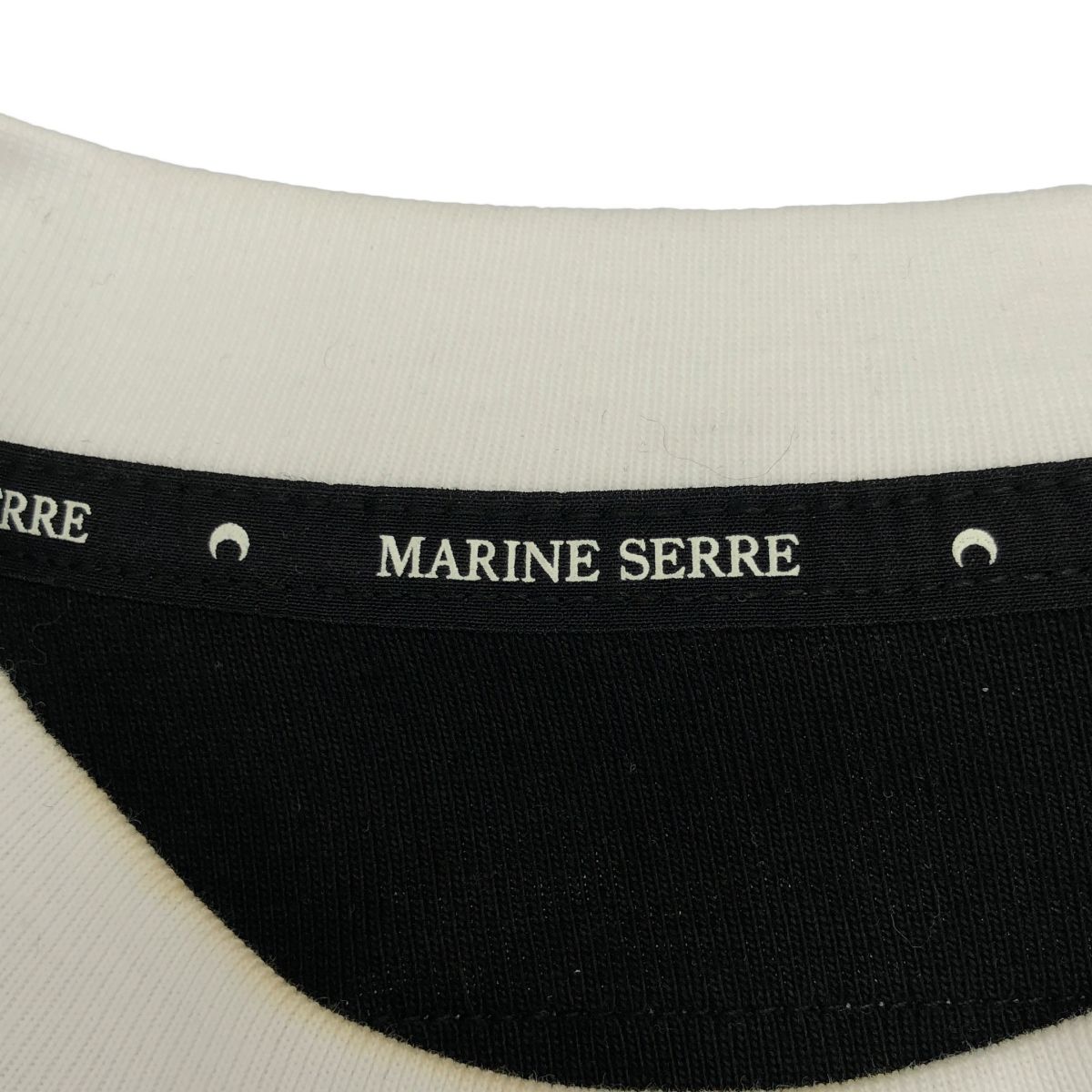 Marine Serre マリーン セル ムーンロゴ Tシャツ ブラック ホワイト M