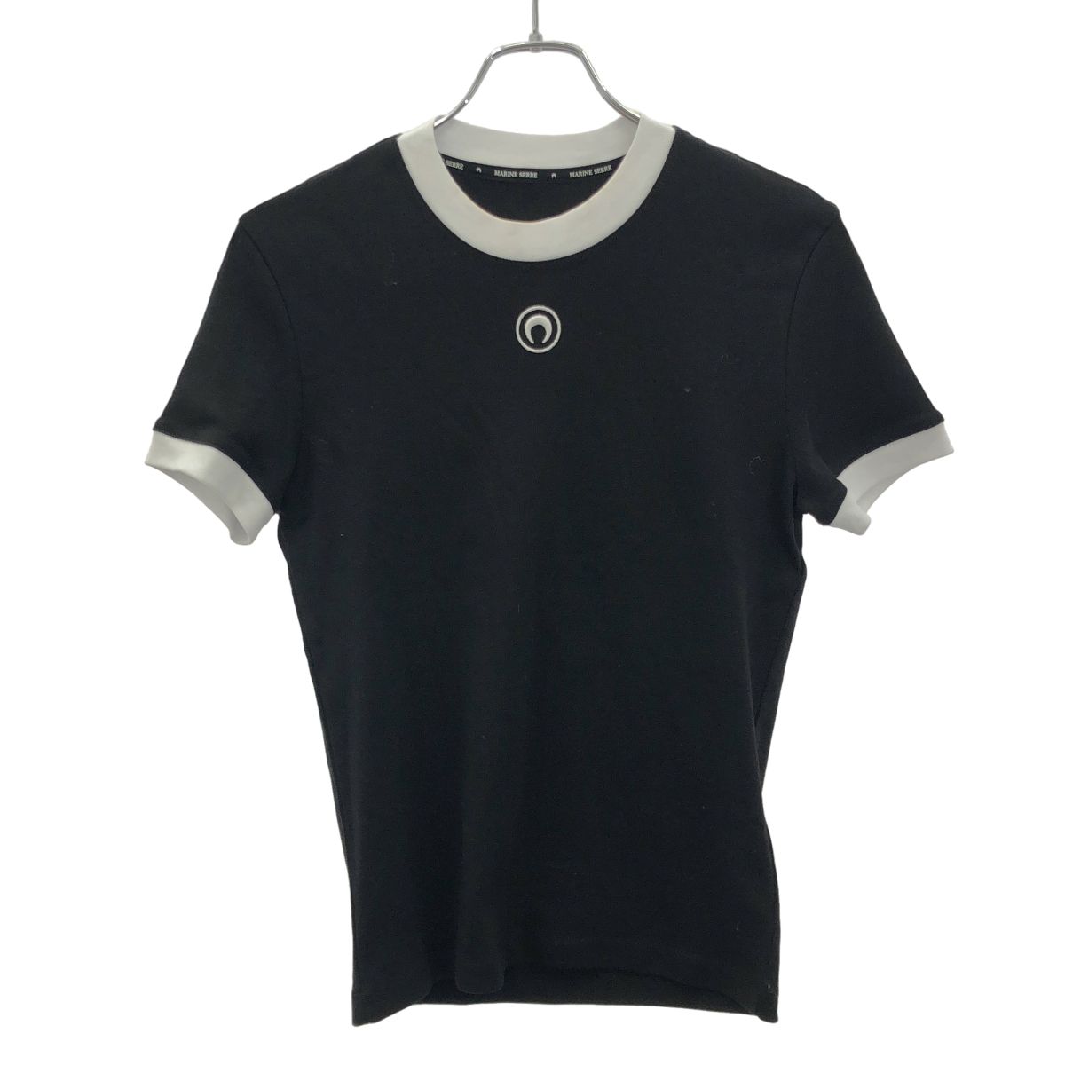Marine Serre マリーン セル ムーンロゴ Tシャツ ブラック ホワイト M 