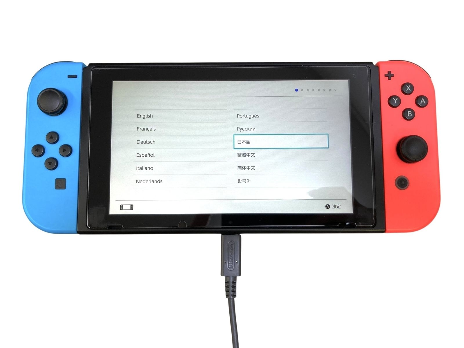 Nintendo Switch 本体 HAC 001 ネオンブルー ネオンレッド ドック ACアダプタ HDMI ケース ソフト2本 完備