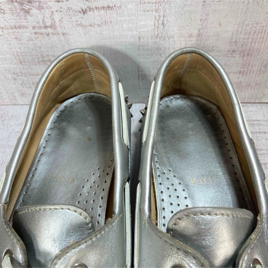 Christian デッキシューズ スタッズ Louboutin クリスチャンルブタン