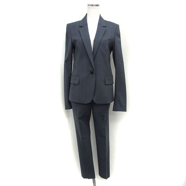 セオリー Theory テーラードジャケット センタープレスパンツ スーツ セオリー Theory パンツスーツ ストライプ テーラード ジャケット