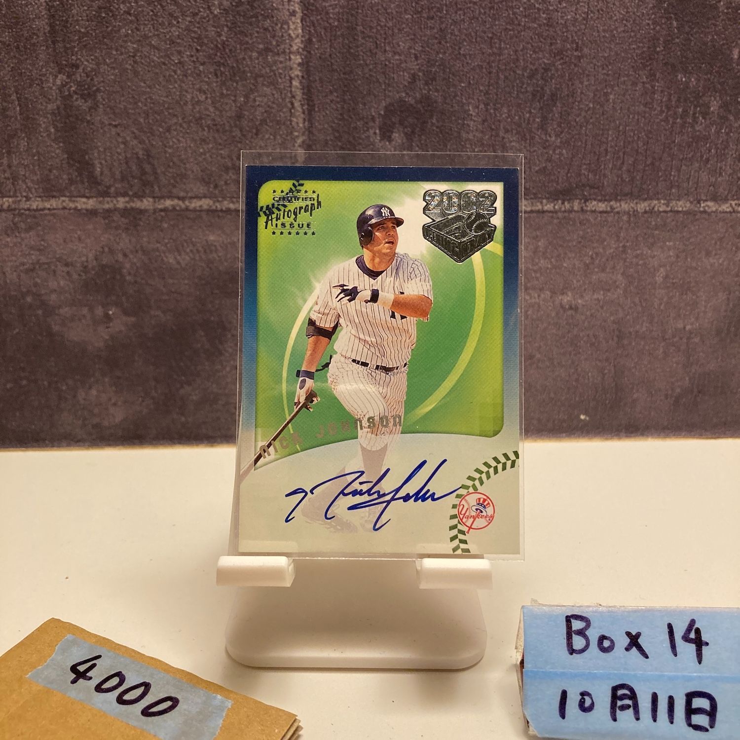 2002 Topps Opening Day Nick Johnson 直筆サインカード New York