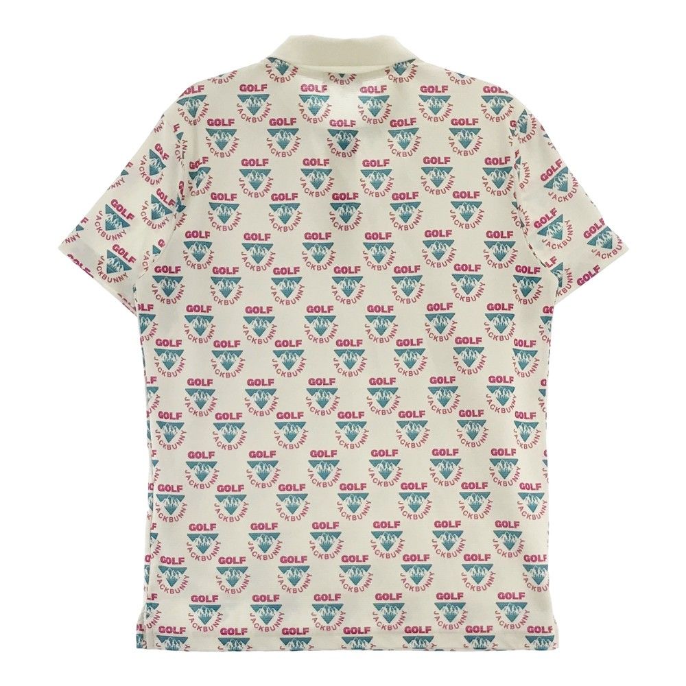 サイズ 5 JACK BUNNY ジャックバニー 2025年 半袖ポロシャツ 総柄 ベージュ系 ゴルフウェア メンズ ストスト