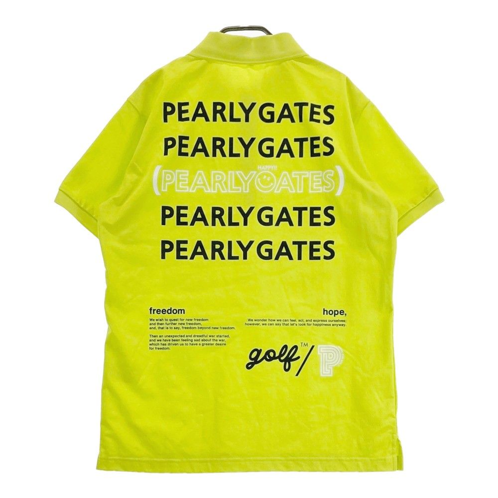 サイズ 5 PEARLY GATES パーリーゲイツ 2025年モデル 半袖ポロシャツ グリーン系 ゴルフウェア メンズ ストスト
