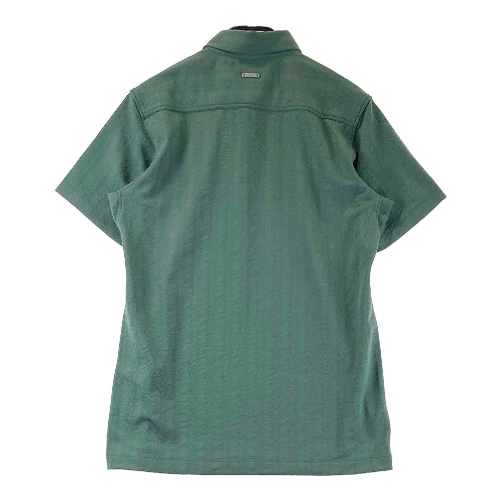 サイズ 5 MASTER BUNNY EDITION マスターバニーエディション モデル 半袖ポロシャツ ストライプ柄 カーキ系 ゴルフウェア メンズ ストスト