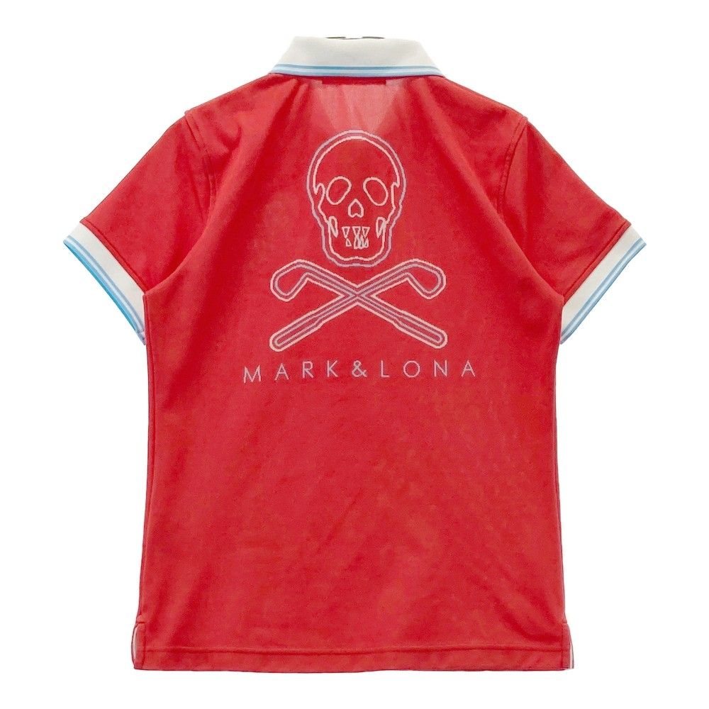 サイズ 36 MARK-LONA マークアンドロナ 半袖ポロシャツ レッド系 ゴルフウェア レディース ストスト