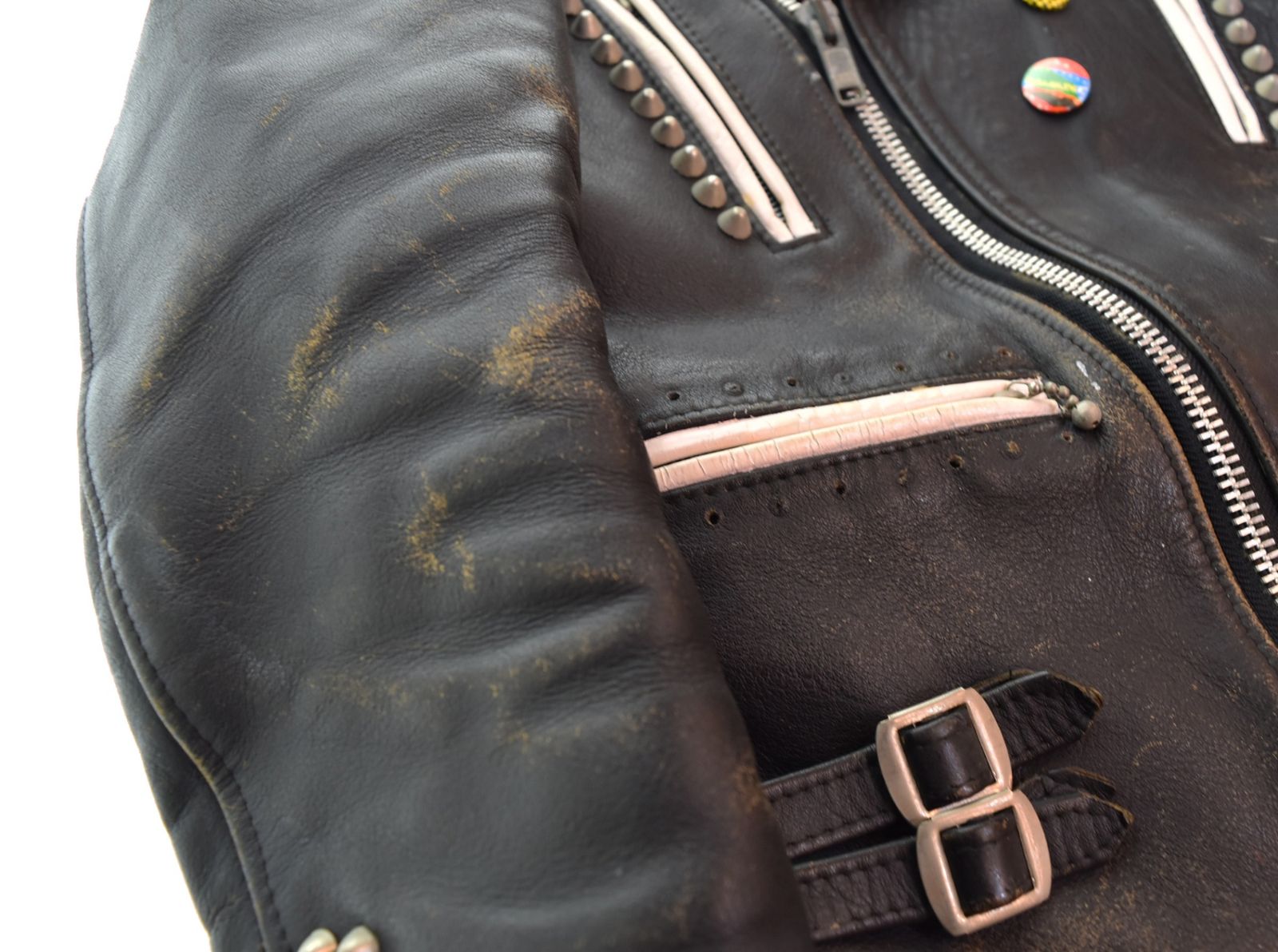 ヴィンテージ Vintage 80s 鋲ジャン ダブルライダースジャケット Made