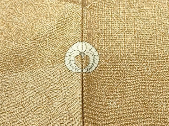 平和屋着物□伝統工芸士 砂川健一 江戸小紋 市松吉祥花文 正絹 逸品