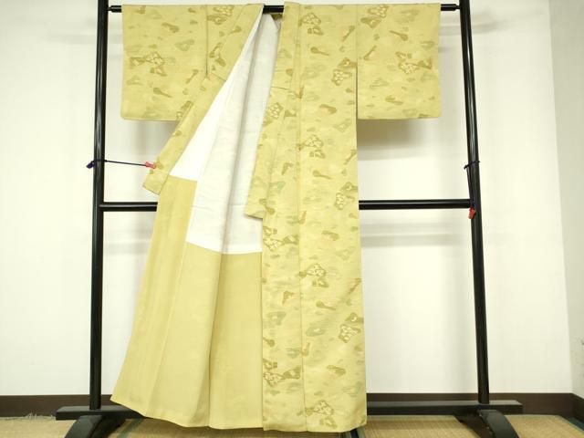 平和屋着物○上質な小紋 舞花文 正絹 逸品 DAAU5254ps