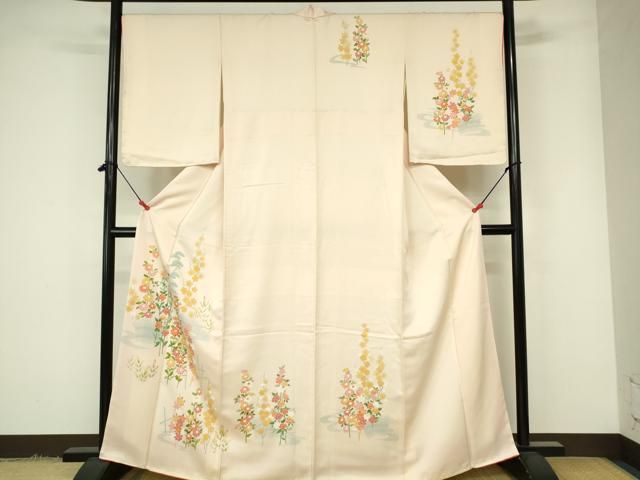 平和屋着物●訪問着　総絞り　流水笹花文　正絹　逸品　CAAW7568yc 平和屋着物○訪問着 総絞り 流水笹花文 正絹 逸品 CAAW7568yc