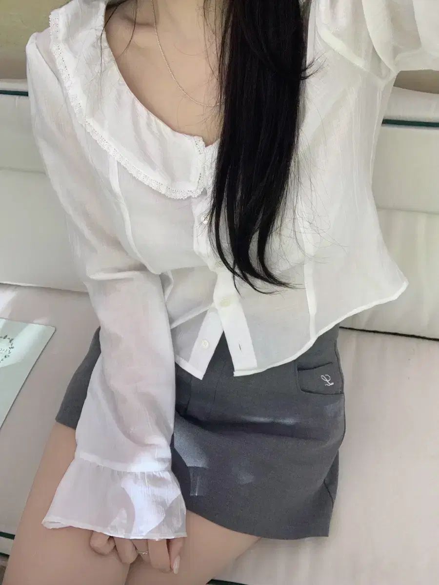 リーズ Eve ruffle blouse アイボリー