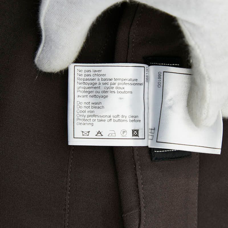 セール中 シャネル センターシームパンツ サイズ34 ブラウン シルク