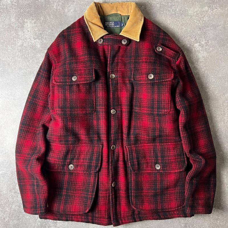 80s USA製 POLO RALPH LAUREN 中綿 ライナー ウール マッキーノ