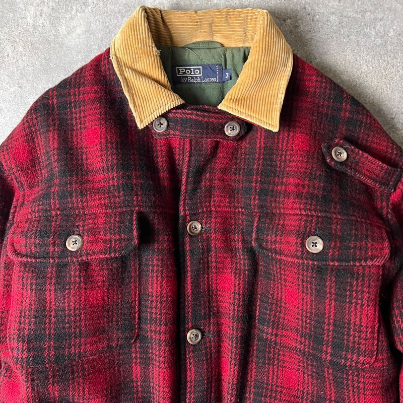 80s USA製 POLO RALPH LAUREN 中綿 ライナー ウール マッキーノ 