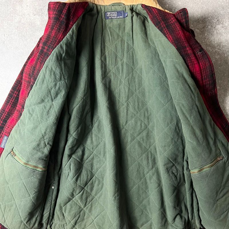 80s USA製 POLO RALPH LAUREN 中綿 ライナー ウール マッキーノ