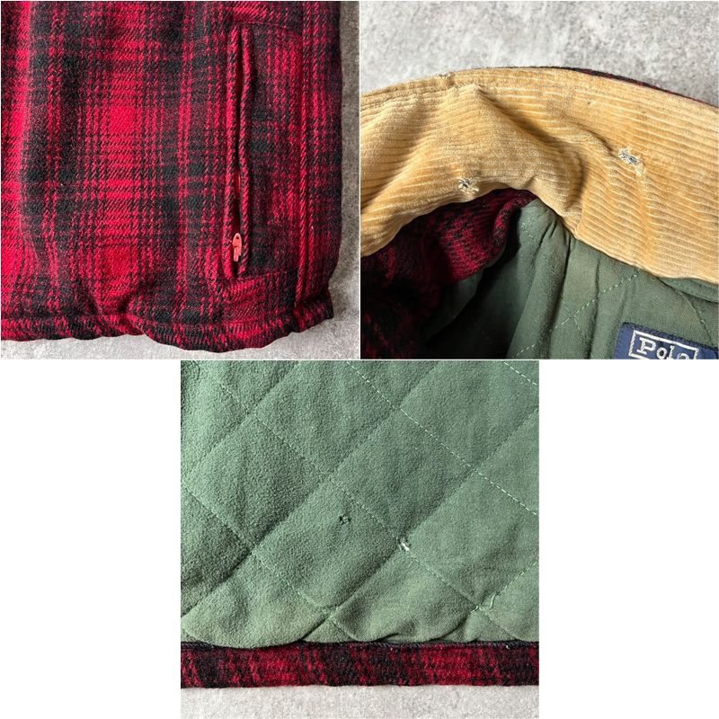 80s USA製 POLO RALPH LAUREN 中綿 ライナー ウール マッキーノ