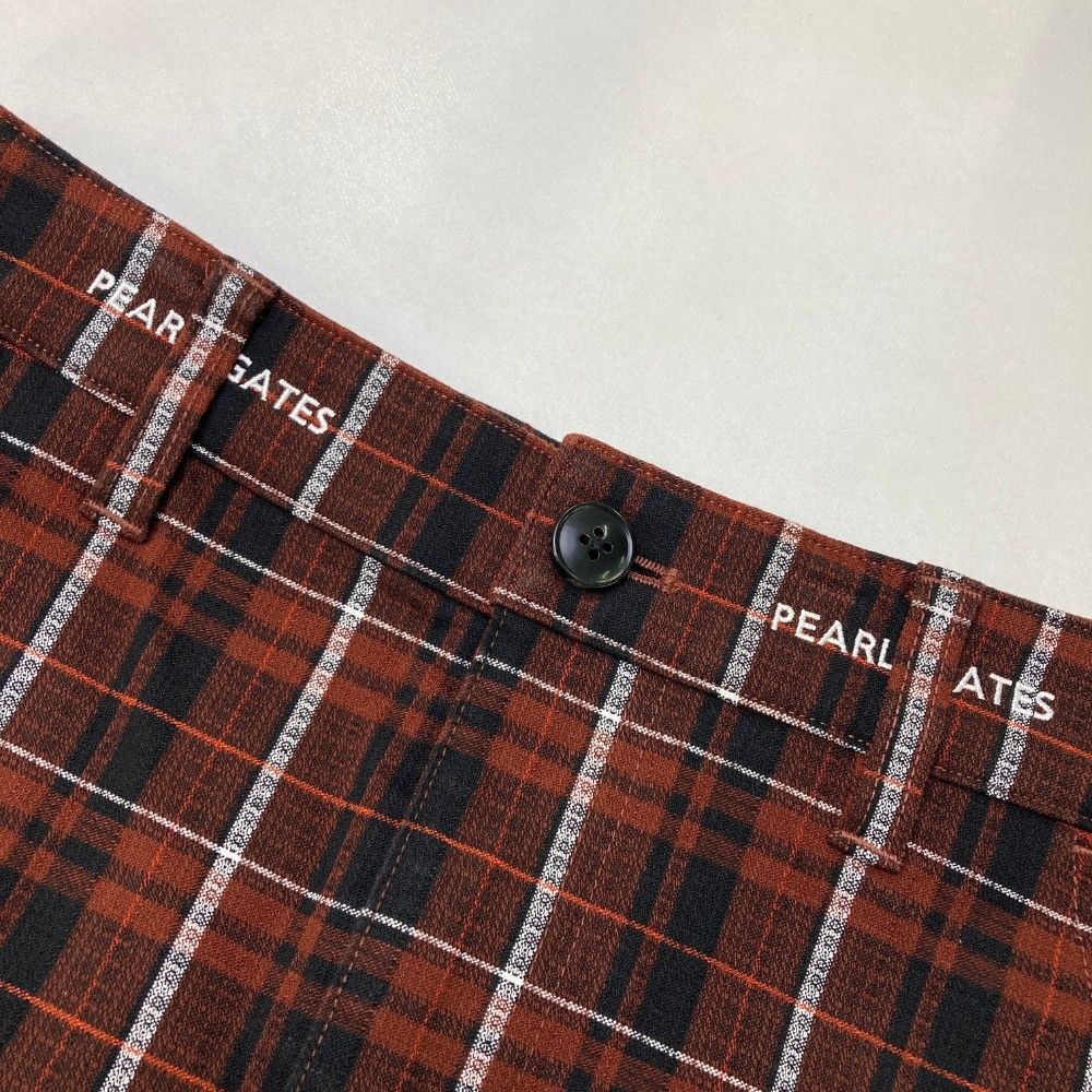 サイズ 1 PEARLY GATES パーリーゲイツ 2025年モデル ストレッチスカート チェック柄 ブラウン系 ゴルフウェア レディース ストスト ユーティリティ レディースクラブ