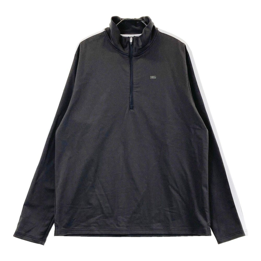 サイズ XL GOLF ブリーフィング モデル ハーフジップ 長袖Tシャツ グレー系 ゴルフウェア メンズ ストスト