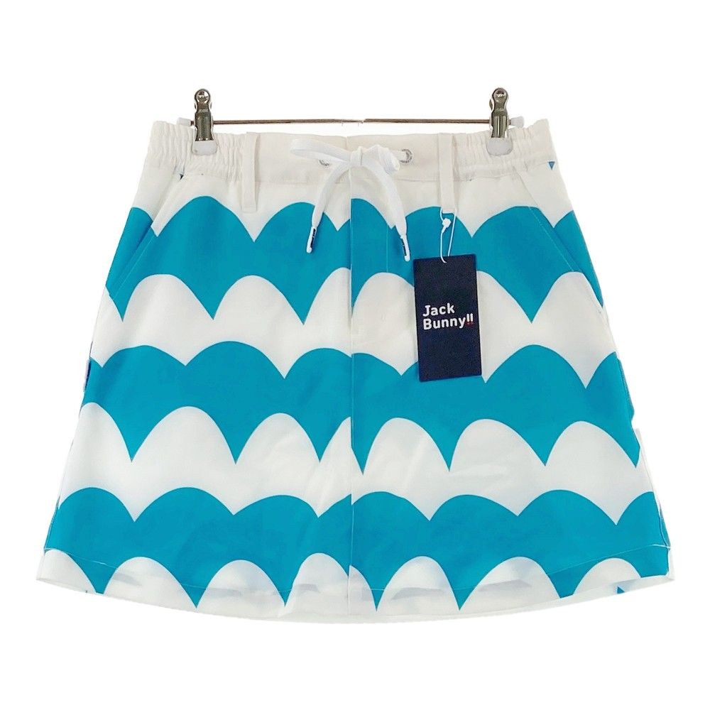 サイズ 2 JACK BUNNY ジャックバニー モデル インナー付 スカート 総柄 ホワイト系 ゴルフウェア レディース ストスト