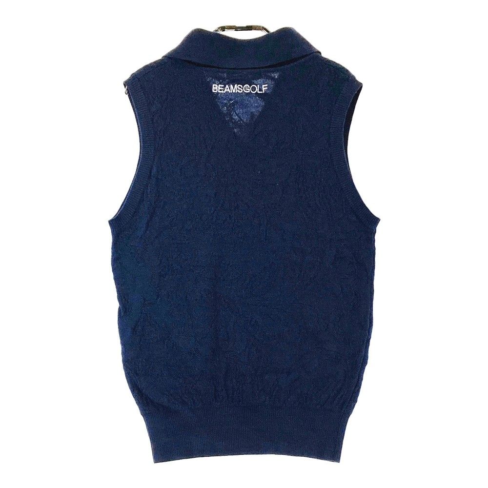 サイズ：L BEAMS GOLF ビームスゴルフ ニット ベスト ネイビー系