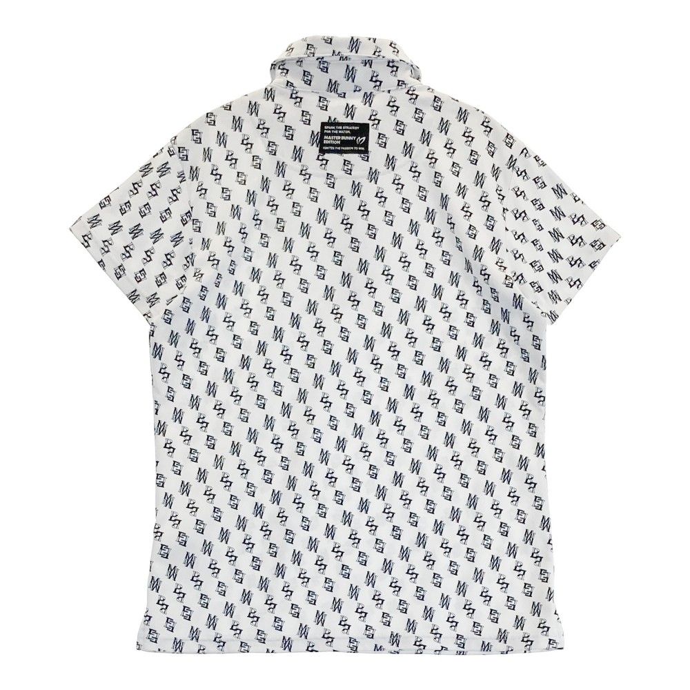 サイズ 1 MASTER BUNNY EDITION マスターバニーエディション モデル 半袖ポロシャツ 総柄 ホワイト系 ゴルフウェア レディース ストスト