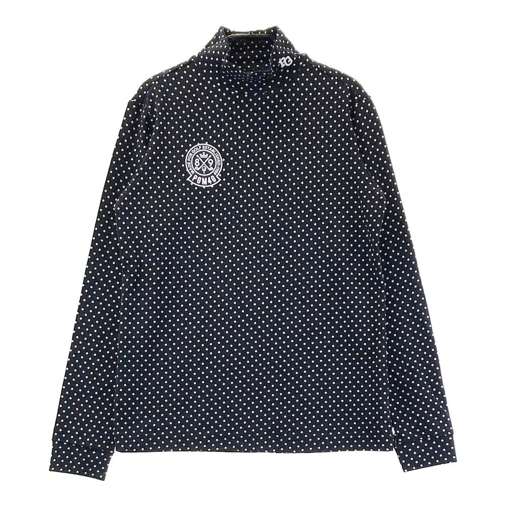 サイズ 0 PEARLY GATES パーリーゲイツ 長袖ハイネックTシャツ ドット ブラック系 ゴルフウェア レディース ストスト