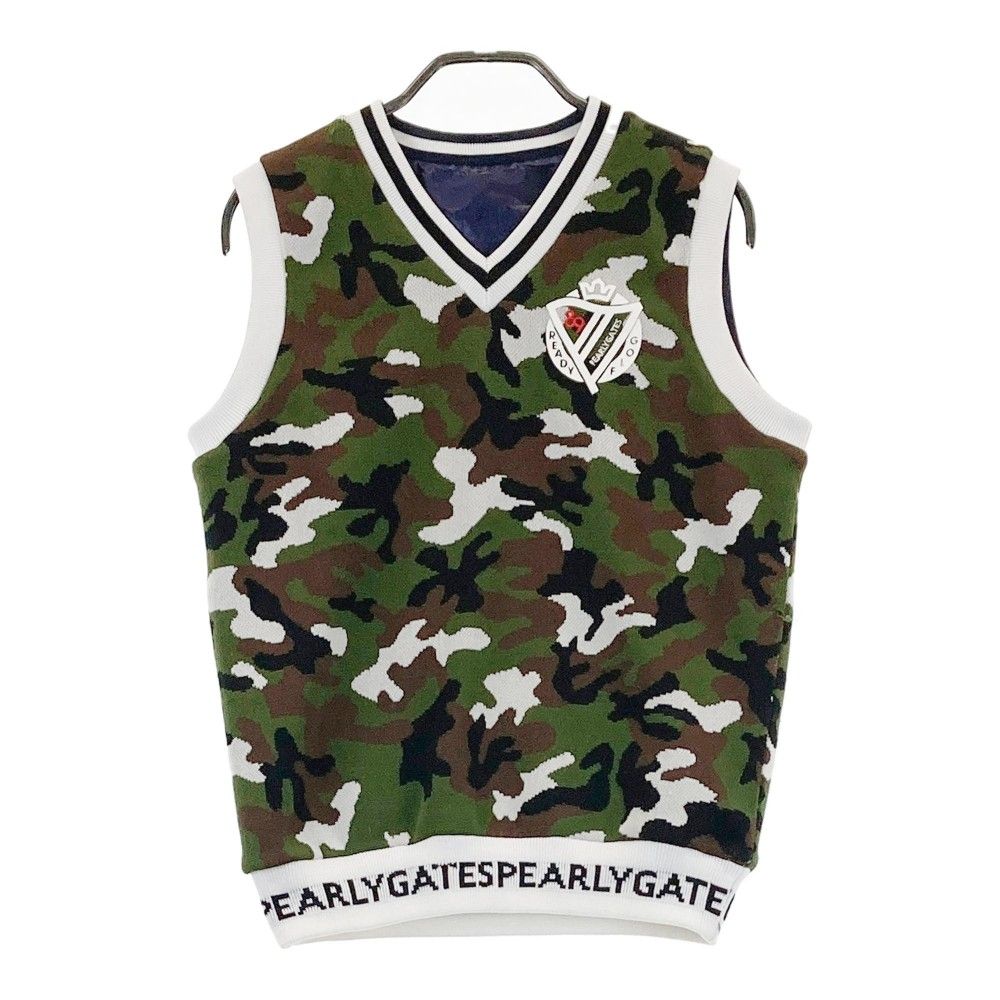 サイズ：0 PEARLY GATES パーリーゲイツ リバーシブル Vネック ベスト