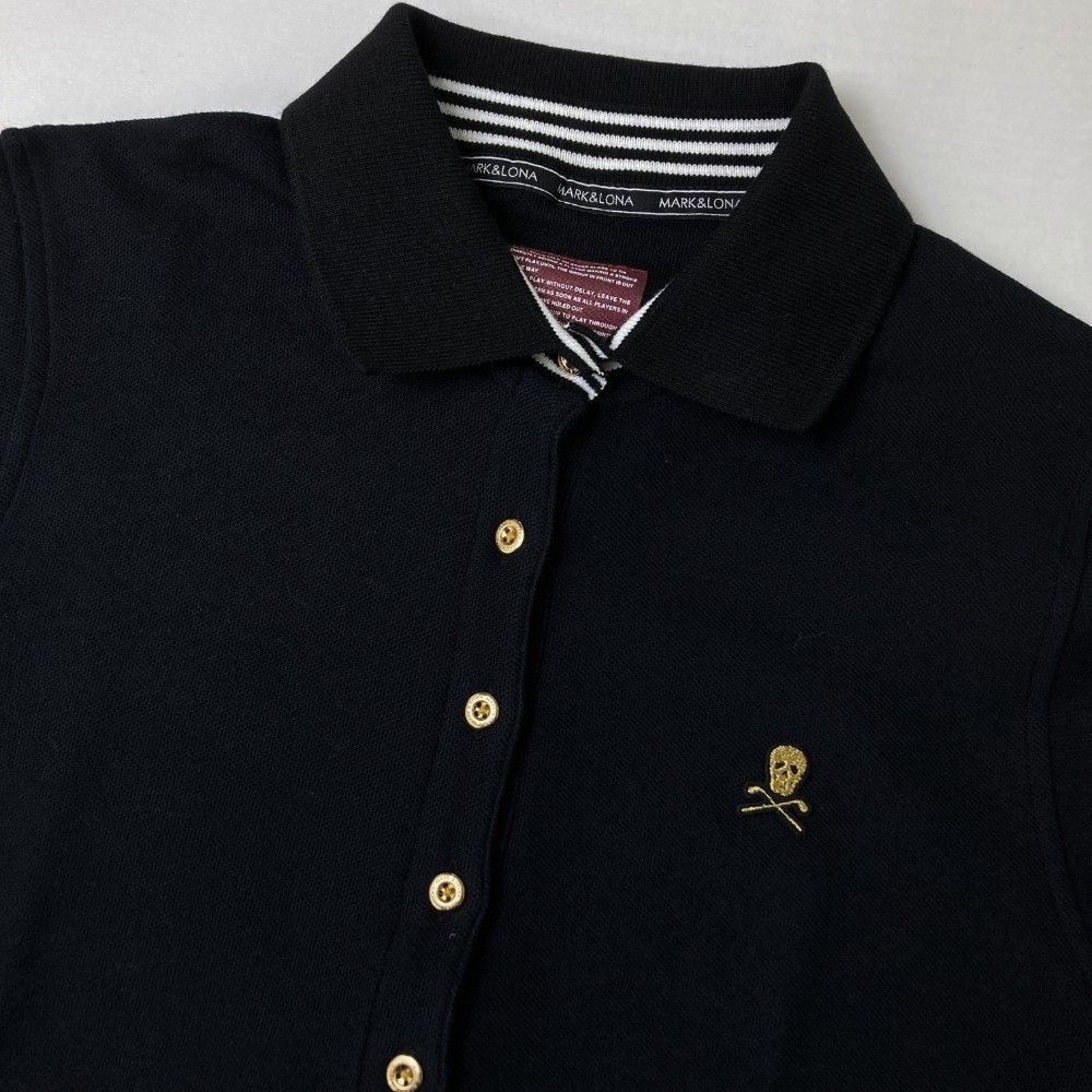 サイズ：S MARK&LONA マークアンドロナ 長袖ポロシャツ ブラック系