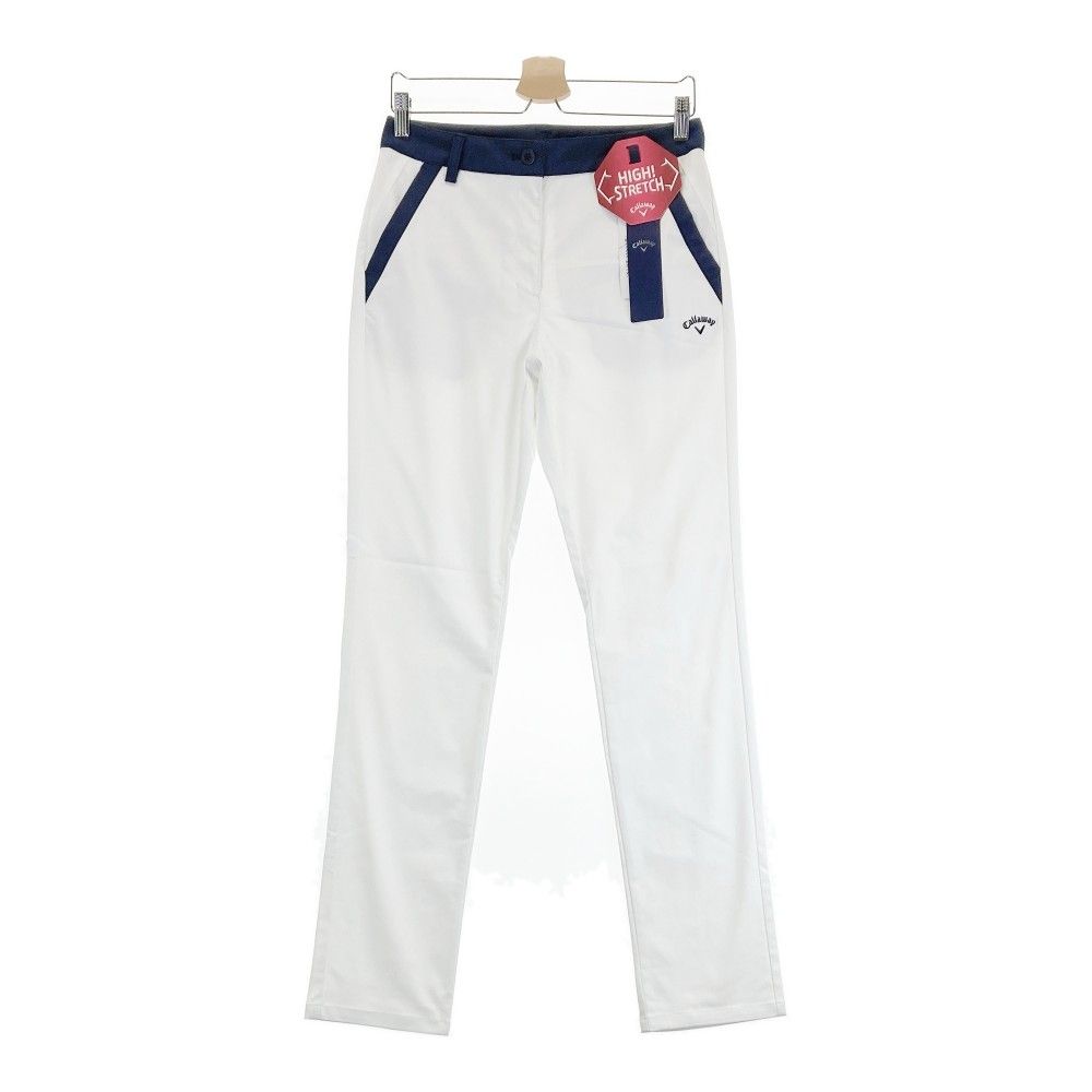 サイズ L キャロウェイ バイ ストレッチ ロングパンツ ホワイト系 ゴルフウェア レディース ストスト